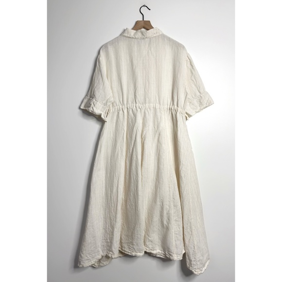 KRISTA LARSON Linen Striped Shirt Dress - Picture 8 of 12